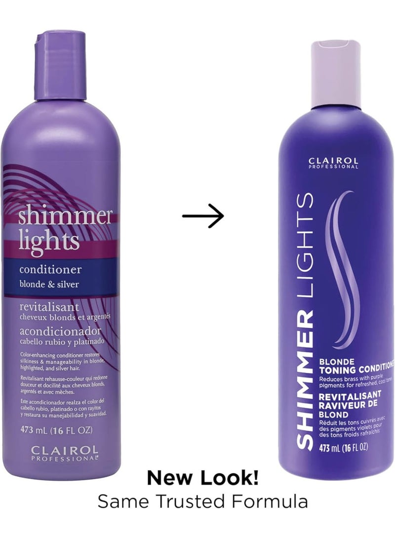 Clairol Professional Shimmer Lights Purple Conditioner | Neutralizes Brass & Yellow Tones | For Blonde, Silver, Gray & Highlighted Hair - Image 3